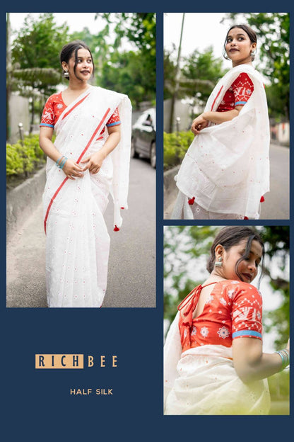 Half Silk Jamdani