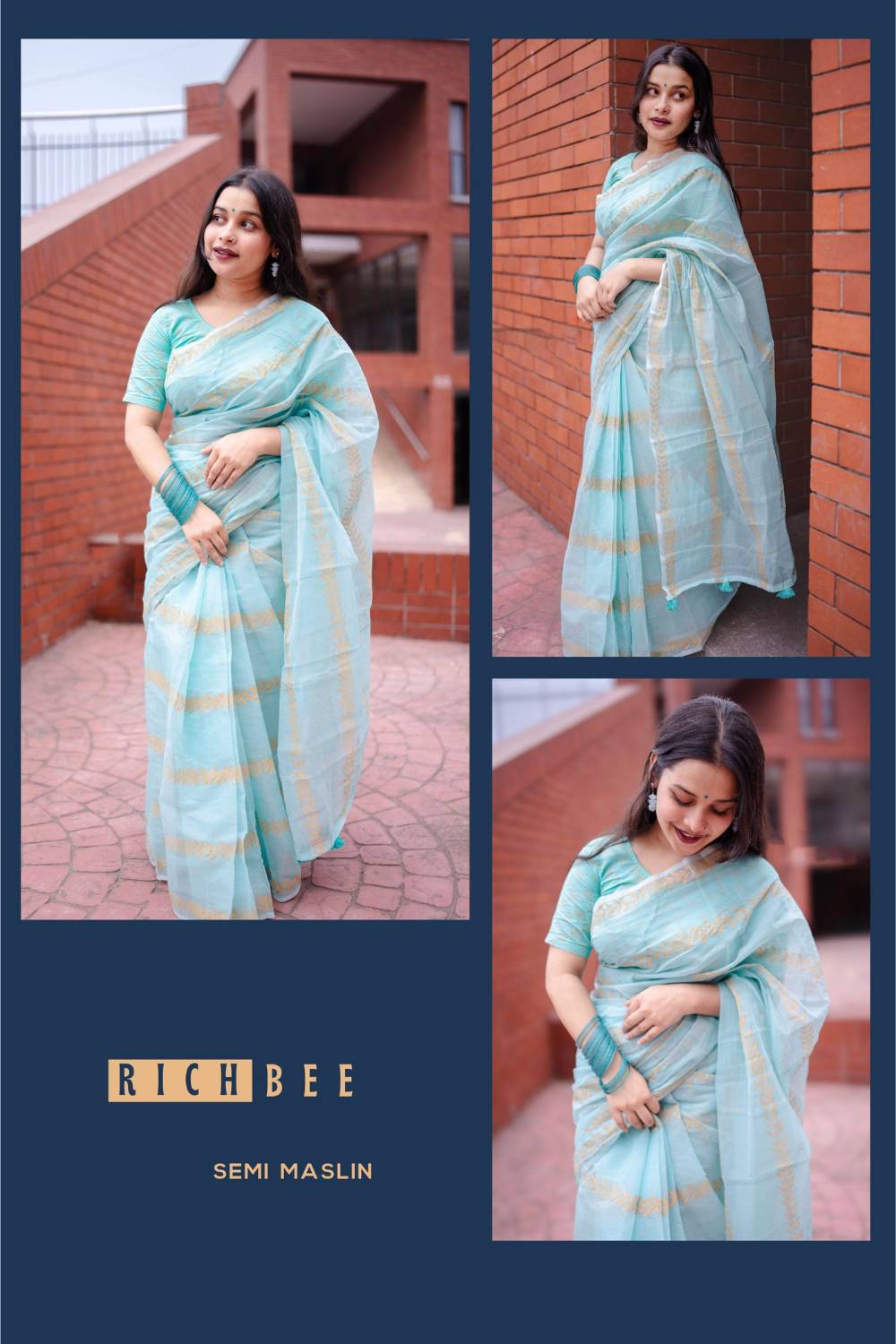 Premium Semi Maslin Saree