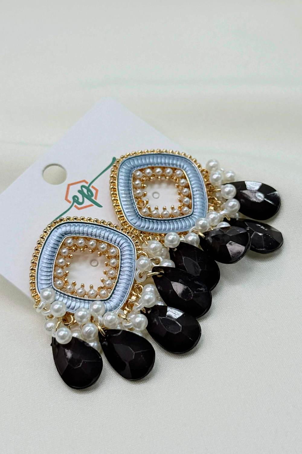 Pearl Crystal Drop Earring